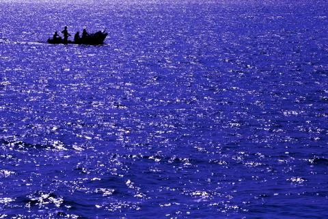 Abstract blue sea Stock Photos