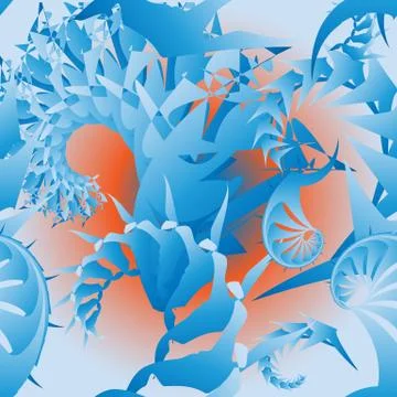 Abstract blue seamless background Stock Illustration