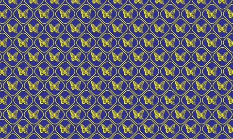 Abstract blue seamless pattern with circles and vintage decorative texture Illustrazione stock