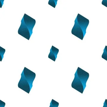 Abstract blue seamless pattern with hexagon distorted shapes. Stock Illustration