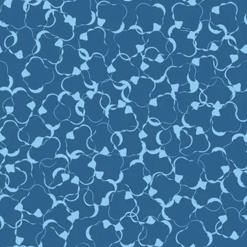 Abstract blue seamless vector pattern inspired by water surface reflections Stock Illustration