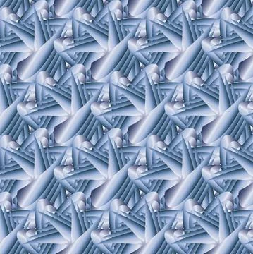 Abstract Blue Seamless Vector Pattern Stock Illustration