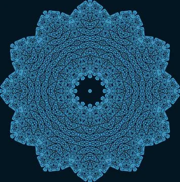 Abstract blue shape on black background Blue shape with abstract pattern o... Stock Photos