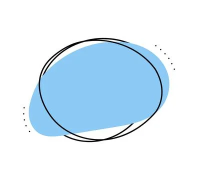 Abstract blue shape with circular borders on white background ideal for des.. 스톡 일러스트