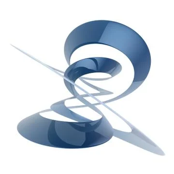 Abstract blue shape Stock Illustration