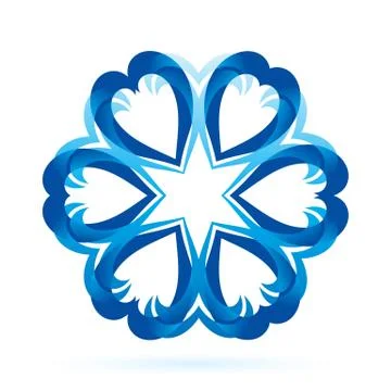 Abstract blue shape Stock Illustration