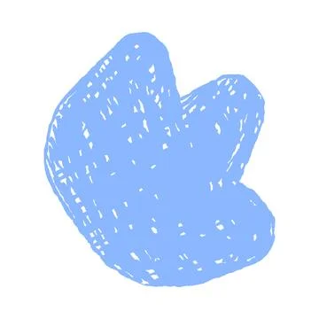 Abstract Blue Shape Isolated on White Background Stockillustratie