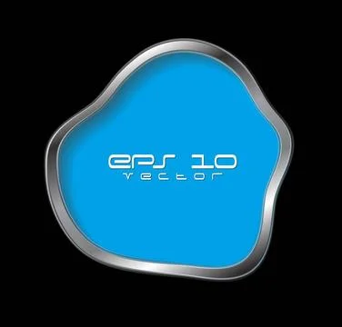 Abstract blue shape with silver frame. Vector background eps 10 Abstract b... Stockfoto's
