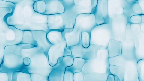 Abstract blue shapes blend forming a flowing pattern. Stock Footage 301732145