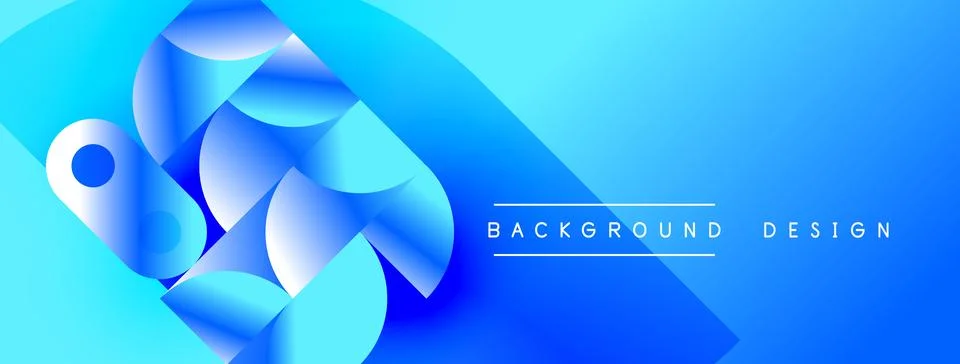 Abstract blue shapes create dynamic gradient background. Modern design elemen Stockillustratie