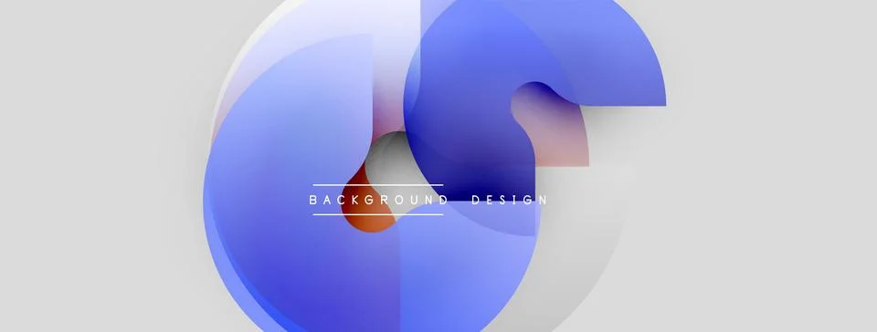 Abstract blue shapes overlap, creating dynamic visual effect. Minimalist design Stock Illustration