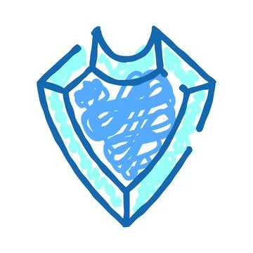Abstract blue shield icon representing data protection Stock Illustration
