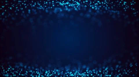 Abstract Blue Shiny Digital Space Top Bottom Blurry Focus Glitter Sparkle Dust Stock Illustration