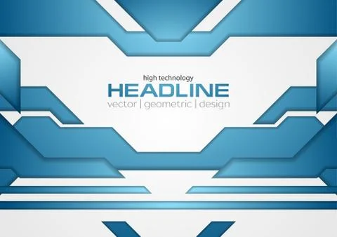 Abstract blue shiny tech layout concept background Stock Illustration