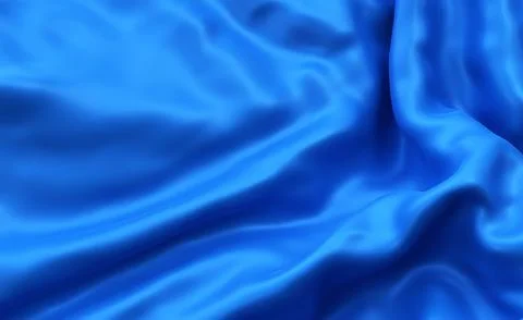 Abstract blue silk 3D background Stock Illustration