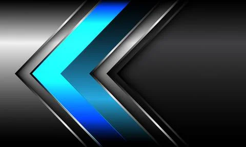 Abstract blue silver gray arrow technology Stock Illustration