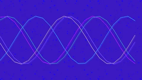 Abstract blue sine wave pattern symbolizing data flow and energy cycles Stock Footage 337567295
