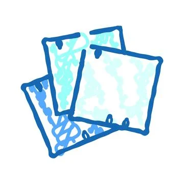 Abstract blue sketch notes showing creative ideas Illustration