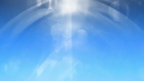 Abstract Blue Sky Background And Lights Stock Footage 141117076