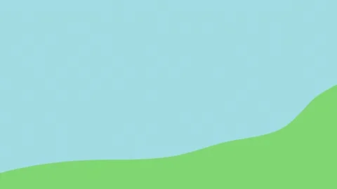 Abstract blue sky background with green grass, smooth motion shapes wallpaper 库存影片 313521453