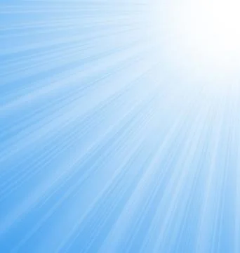 Abstract Blue Sky Background Sun Rays Stock Illustration