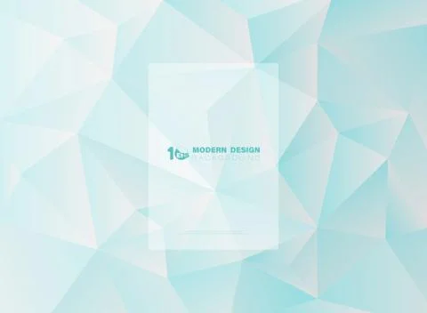 Abstract blue sky of triangle polygonal design background. Stock Illustration
