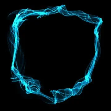 Abstract blue smoke frame Stock Illustration
