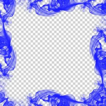 Abstract Blue Smoke Frame Stock Photos