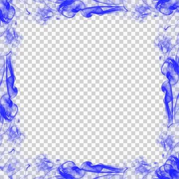 Abstract Blue Smoke Frame Foto stock