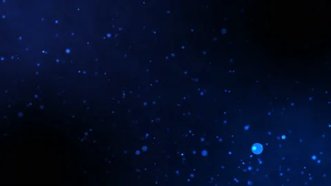 Abstract blue smoke with glowing particles moving from left top to right bottom Stock Footage 143425274
