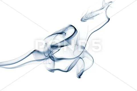 Abstract blue smoke isolated Stock-Fotos