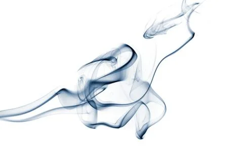 Abstract blue smoke isolated Stock Photos
