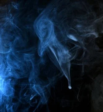 Abstract blue smoke Stock Photos
