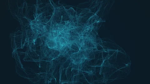 Abstract blue smoke from small particles Stock Footage 247454775