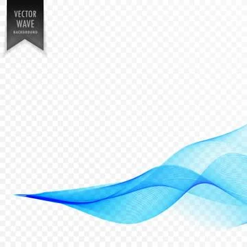 Abstract blue smooth wave design Stock Illustration