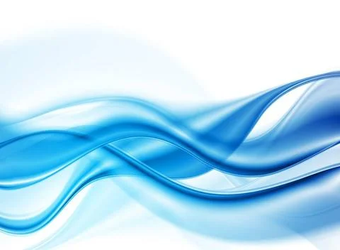 Abstract blue smooth waves. Vector background eps 10 Abstract blue smooth ... Foto stock