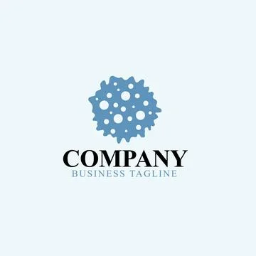 Abstract Blue Snowflake Circular Pattern Logo for Tech and Medical Brand イラスト素材
