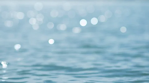 Abstract Blue Soft Background with Bokeh. Water Surface Stock Footage 109511194