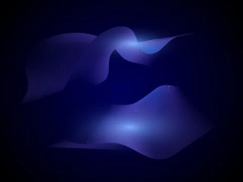 Abstract Blue Soft Ribbons Stock-Illustration