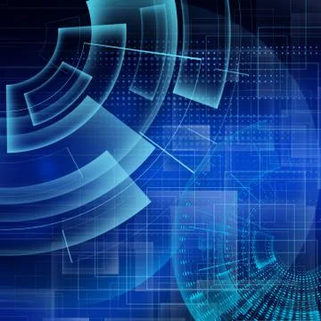 Abstract blue soft technology background, illustration Stock Illustration