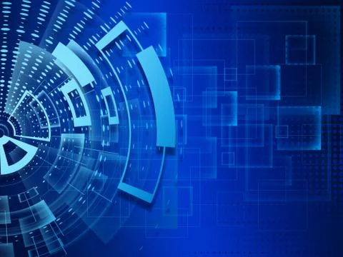 Abstract blue soft technology background, illustration Stock Illustration