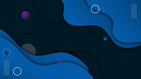 Abstract blue space background, simple motion graphic wallpaper Stock Illustration