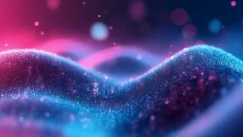 Abstract blue space glows with starlight and a hint of purple nebula design	 Stock Footage 311162951