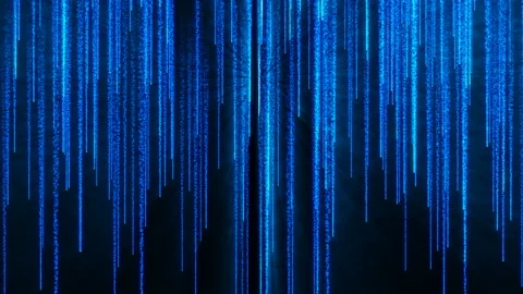 Abstract blue sparkles rain Video stock 112363427