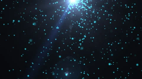 Abstract blue sparks move on a dark blue background .Particle motion background Stock Footage 293552361