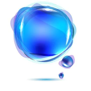 Abstract Blue Speech Bubble Illustrazione stock