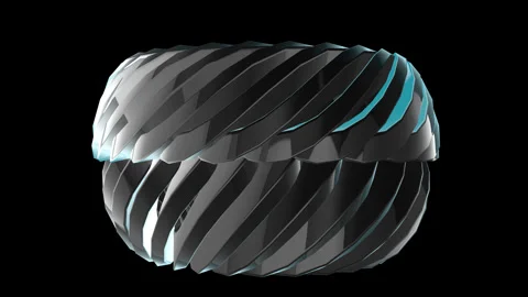 Abstract blue sphere on black Stock Footage 241155800