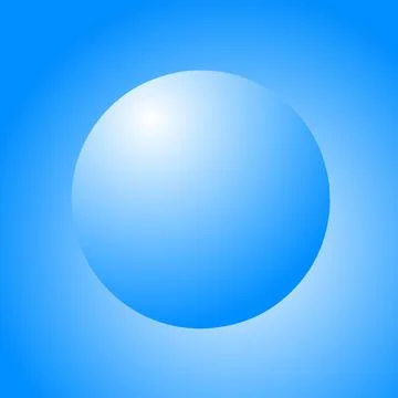 Abstract Blue Sphere with Smooth Gradient Lighting Stock Illustration