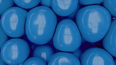 Abstract Blue Spheres Background, 3d Loopable Animation 4k Stock Footage 123000605