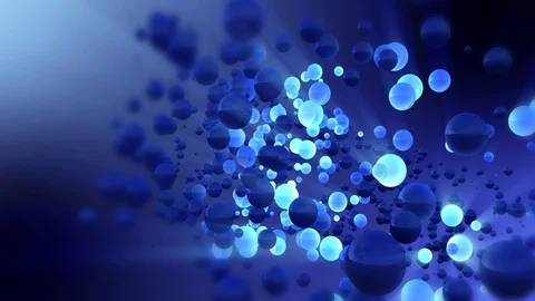 Abstract Blue Spheres Stock Footage 71475593